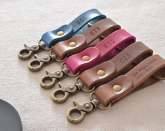 Personalized keychain, custom keychain, leather keychain, key chain for women, mens keychain, coordinates, latitude longitude, fathers day
