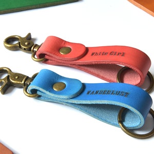 Key chains for women, mens keychain, key organizer, handmade leather keychain personalized, gift ideas, LT589-brown