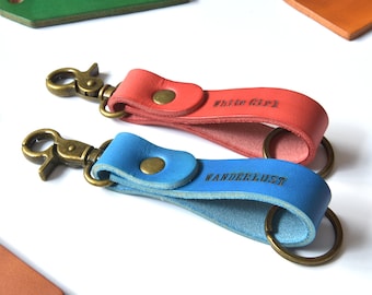 Portachiavi per donna, portachiavi da uomo, organizzatore di chiavi, portachiavi in pelle fatti a mano personalizzati, idee regalo, LT589-marrone