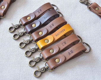 Keychain, mens keychain, key chains for women, leather key fob, key organizer, personalized gift, birthday gift, handmade custom keychain