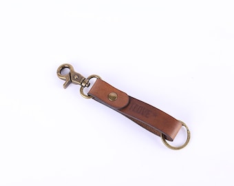 portachiavi da uomo, portachiavi in pelle fatti a mano personalizzati, portachiavi da donna, idee regalo, organizzatore di chiavi, LT589-marrone
