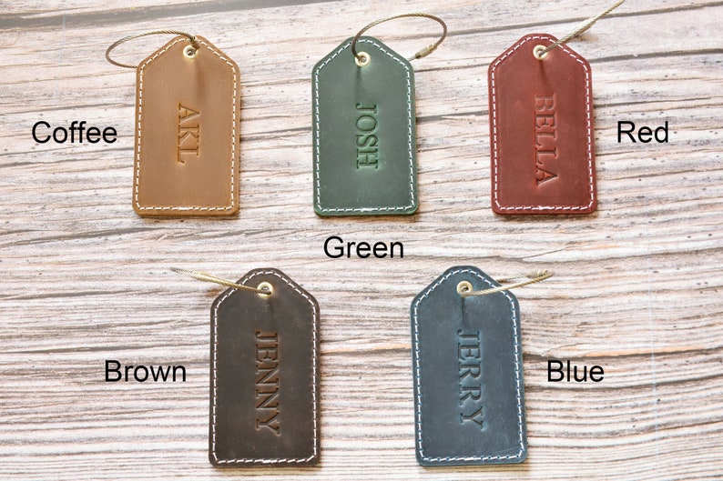 Luggage tags, handmade luggage label, custom luggage tags, bag tags, travel accessory, personalized tags, monogram luggage tag, travel tags image 2