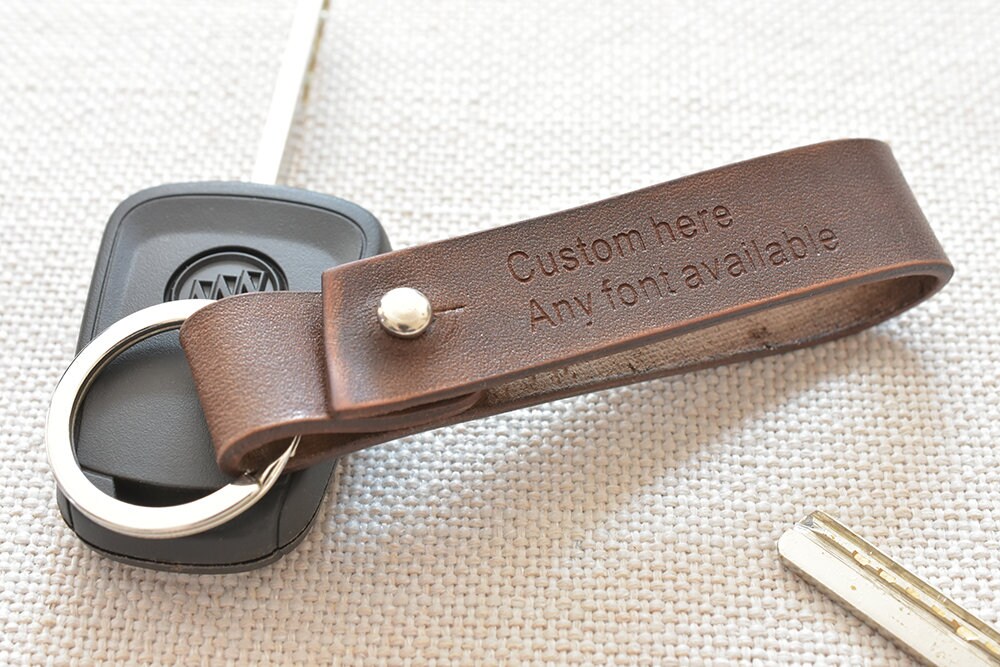 Mens keychain key holder key fob key case personalized | Etsy