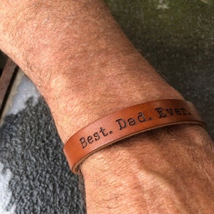Pulsera de cuero personalizada, muñequera, pulsera inicial, brazalete de cuero para hombre, joyería de cuero, personalizado, regalo de navidad, para él, café