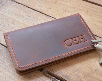 front pocket wallet, slim credit card holder, distressed leather, gifts idea, monogram, minimalist wallet, personalized womens,  LT545