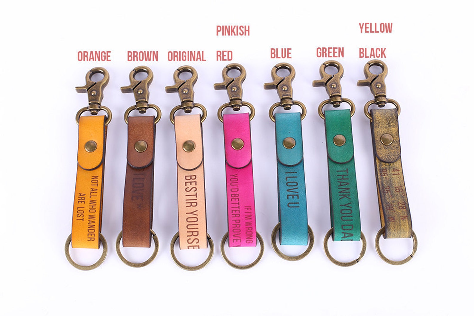Womens Keychains Pink Keychain Leather Key Chain Womens Etsy
