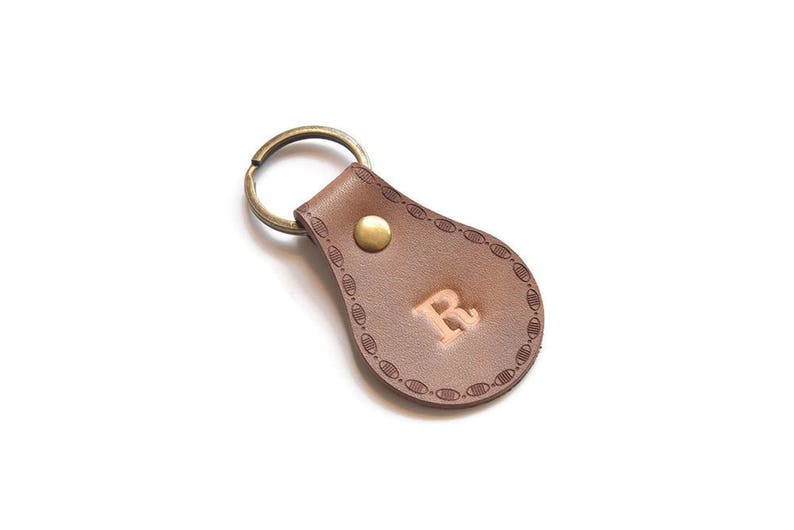 Engraved Keychain Womens Mens Gift Initial Keychain Etsy