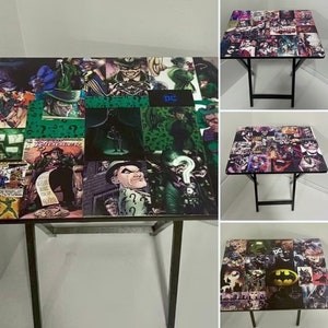 DC comic book tv tray | personalized tv tray table, wood tv trays, tv tray with legs, tv tray set, decoupage tv trays, trays, custom gift