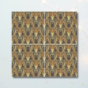 Sottobicchieri Art Deco / Sottobicchieri in resina, sottobicchieri decorativi fatti a mano, arredamento anni &#39;20, arredamento per bevande in stile vintage, sottobicchieri retrò, sottobicchieri, set di 4