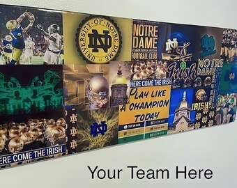 Notre Dame Graduation Gift | Epoxy Resin Photo Collage Sign