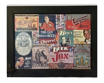 Funny Vintage Beer Sign: Home Bar Decor with Bottle Opener