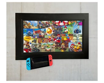 Mario Kart Collage Art Print: Epoxy Resin Game Room Decor