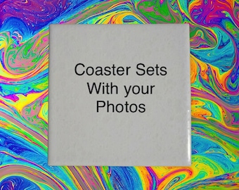 Choose your own | album cover coasters, coasters, coaster set, coasters ceramic, beer coasters, coasters with pictures, custom photo coaster