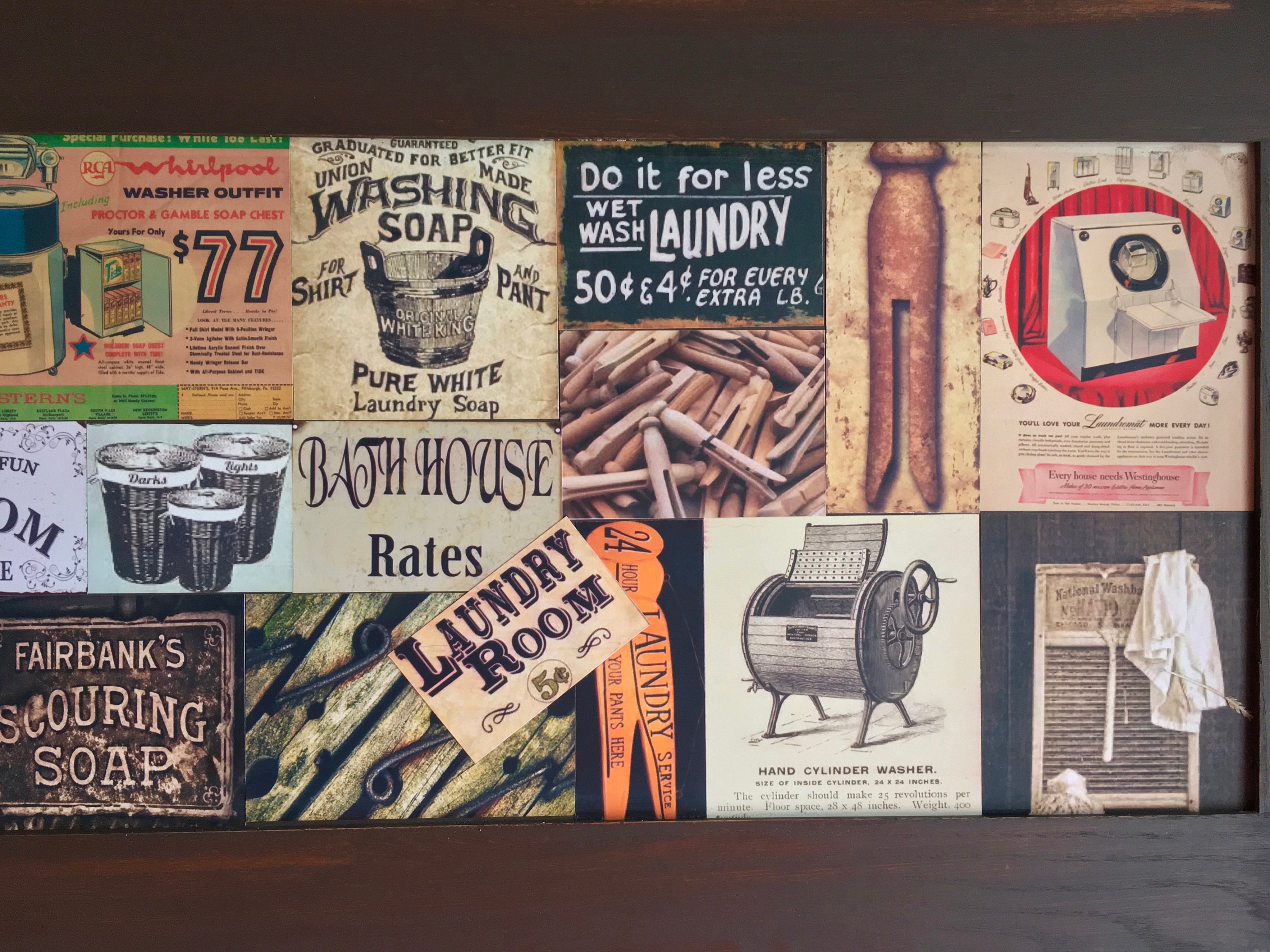 Decoupage laundry room sign decoupage sign decoupage Art Etsy