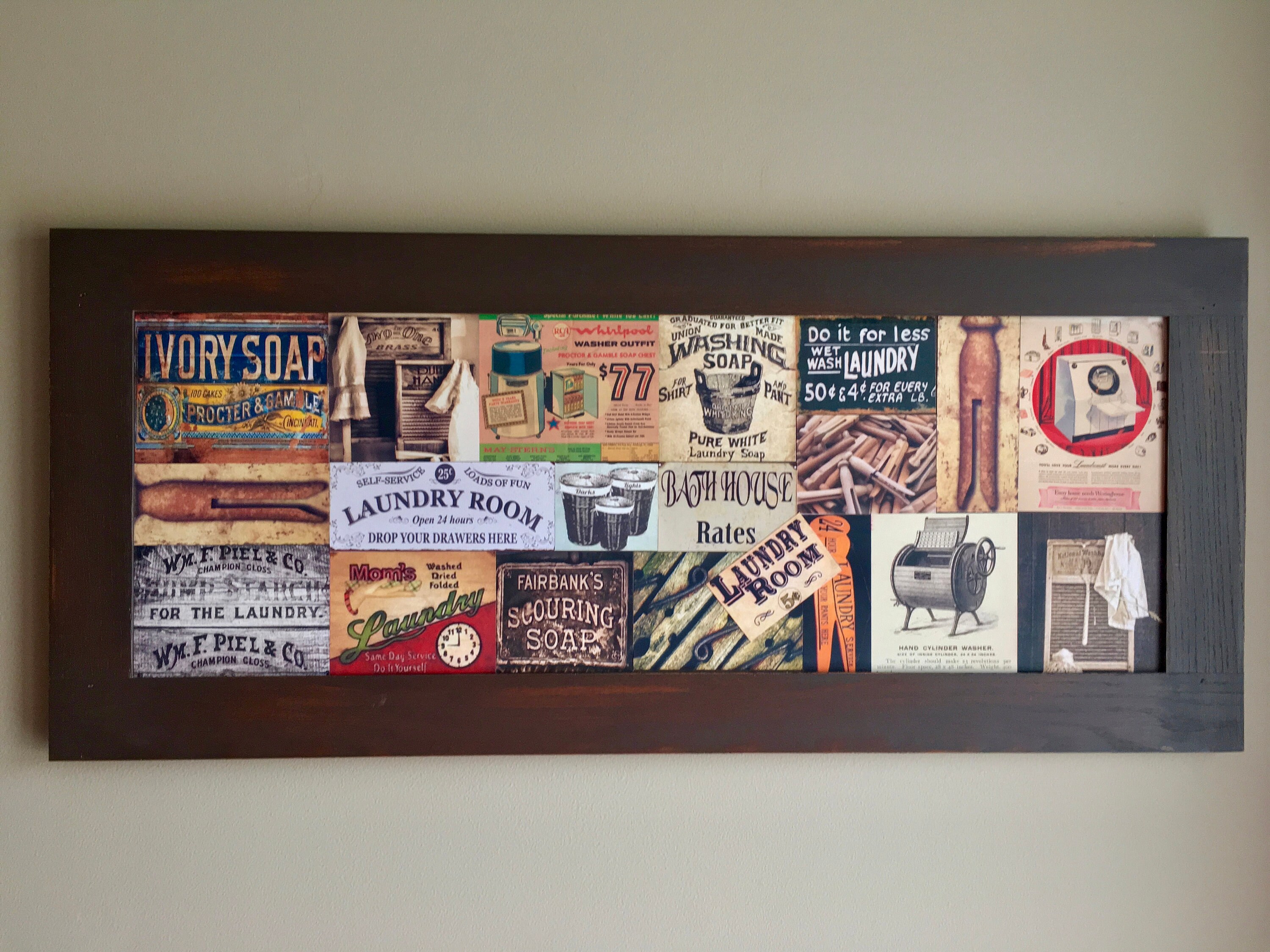 Decoupage laundry room sign decoupage sign decoupage Art Etsy