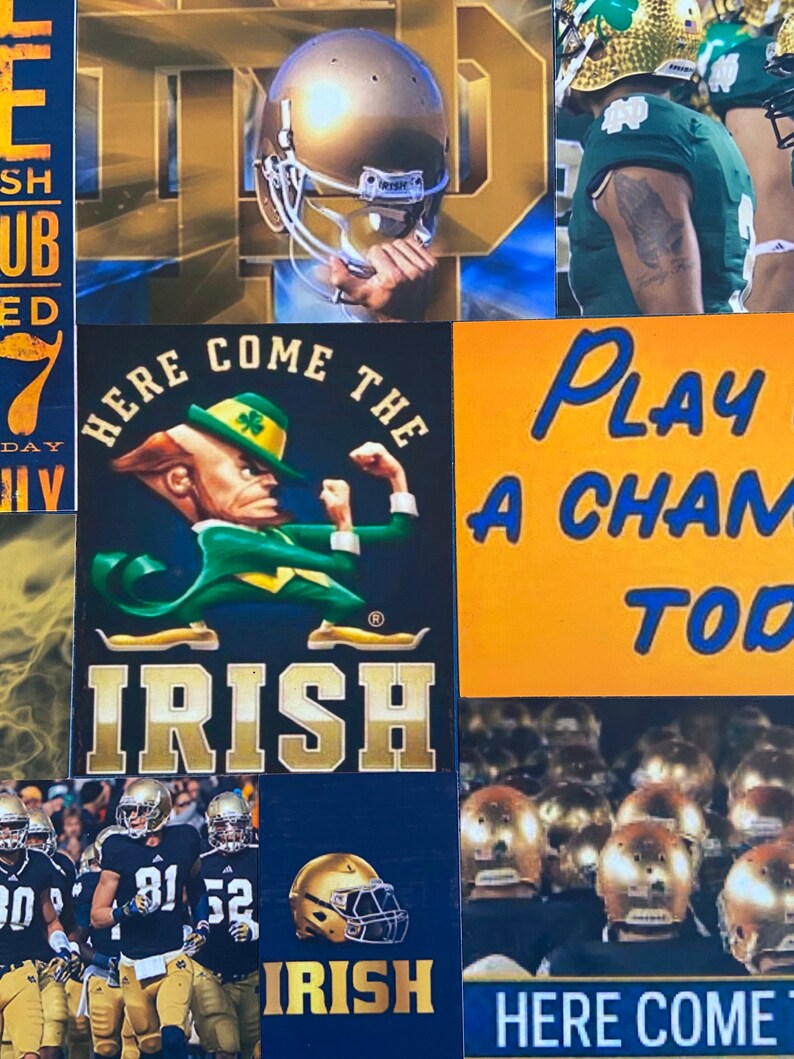 Notre Dame Football Notre dame wall art Notre dame Notre Etsy