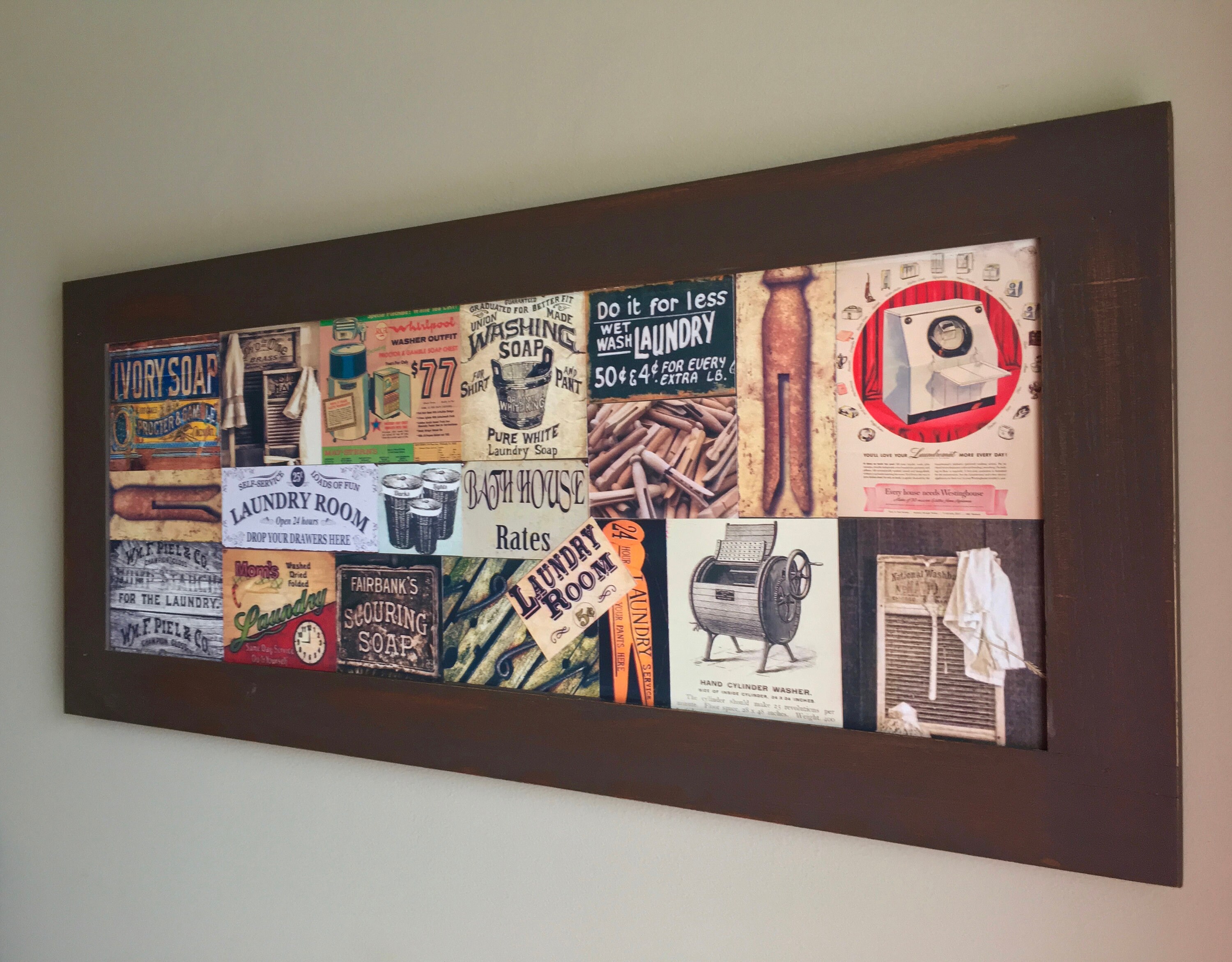 Decoupage laundry room sign decoupage sign decoupage Art Etsy