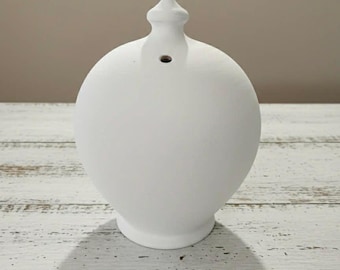 Handmade white terracotta smash bank made in Rome, Italian ceramic piggy bank for paper money, break to open money box, minimalist decor