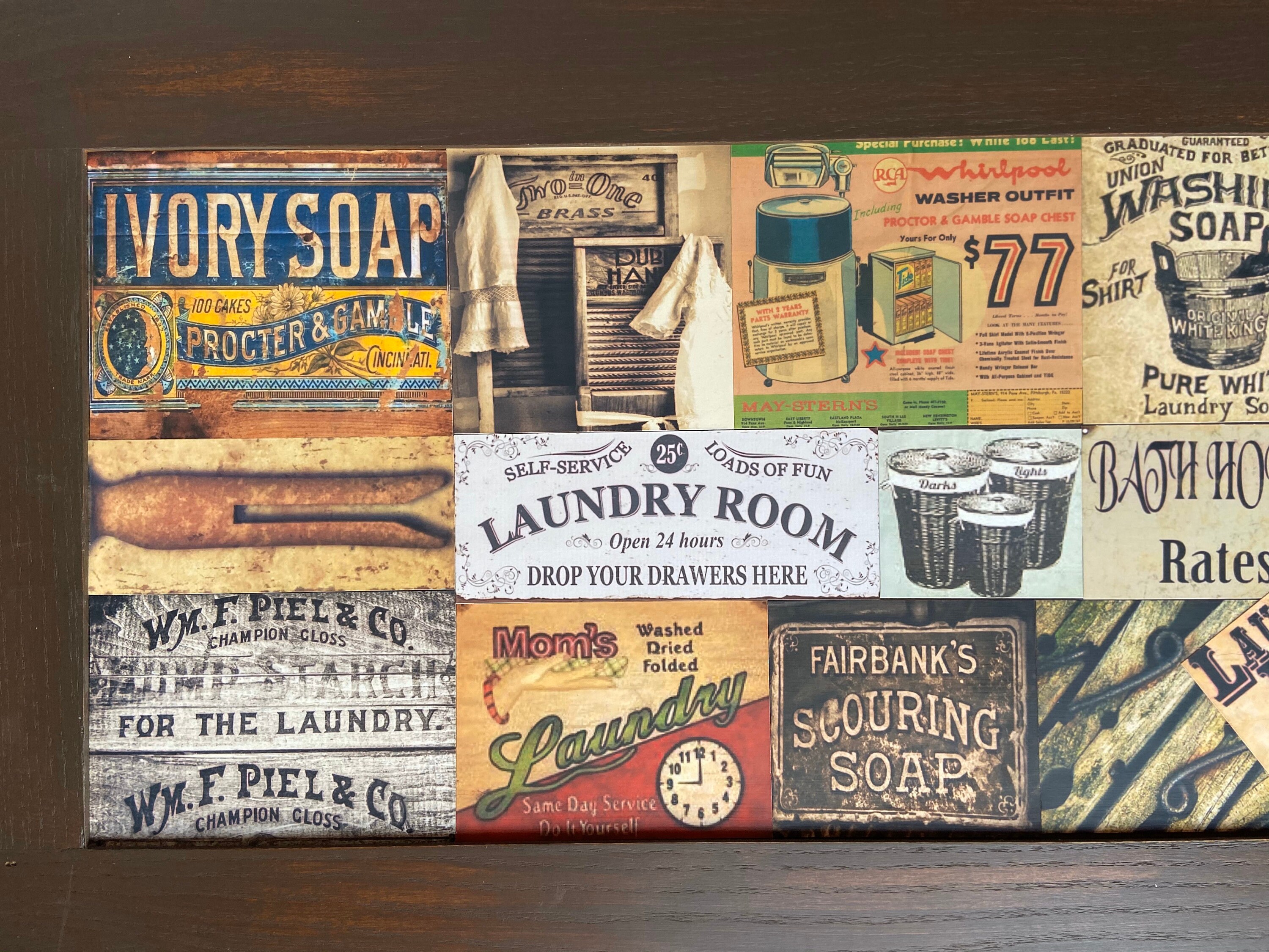 Decoupage laundry room sign decoupage sign decoupage Art Etsy