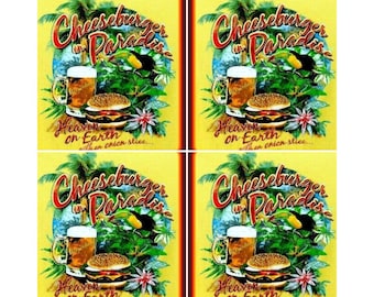 Jimmy Buffett coaster | coaster, party coaster, coaster, drink coaster, cheeseburger in paradise, poolside gift, work from home decor