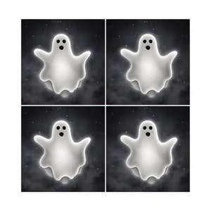 Halloween Geister Keramik Untersetzer | Fliesen-Untersetzer, Untersetzer, Halloween-Dekor, neues Zuhause Geschenk, Lehrer, Gastgeberin Geschenke, Halloween-Partybevorzugung