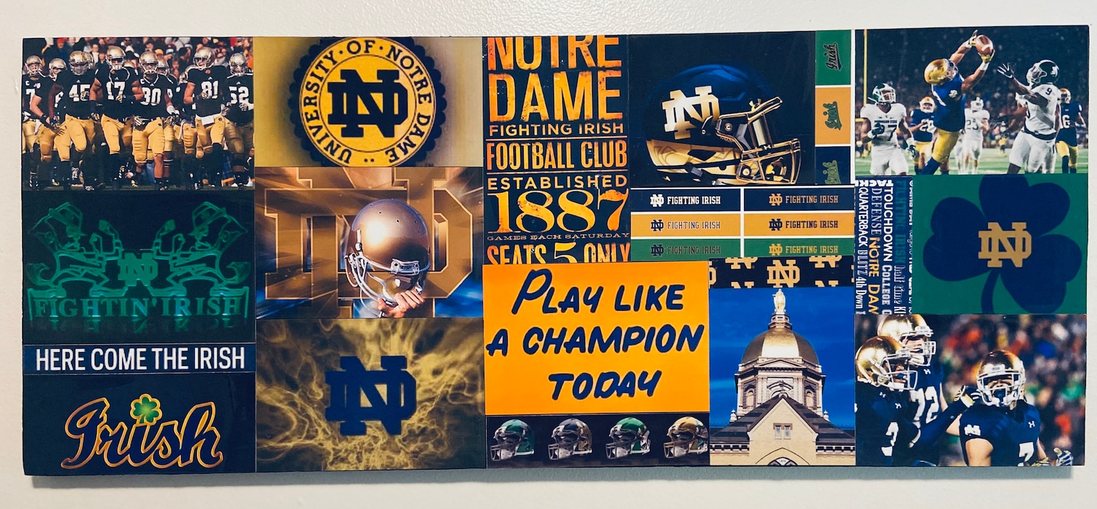 Notre Dame Sign notre dame football wall art notre dame Etsy
