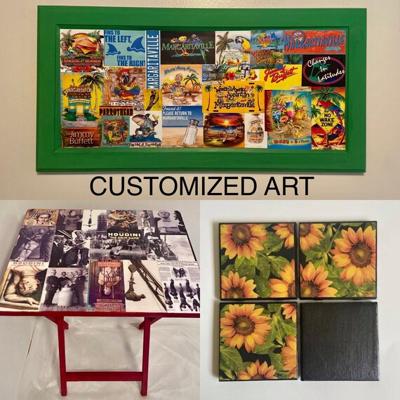 Custom decoupage decoupage TV Trays decoupage coasters Etsy