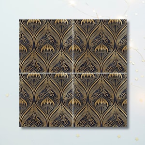 Sottobicchieri Art Deco / Sottobicchieri in resina, sottobicchieri decorativi fatti a mano, arredamento anni &#39;20, arredamento per bevande in stile vintage, sottobicchieri retrò, regalo per le vacanze