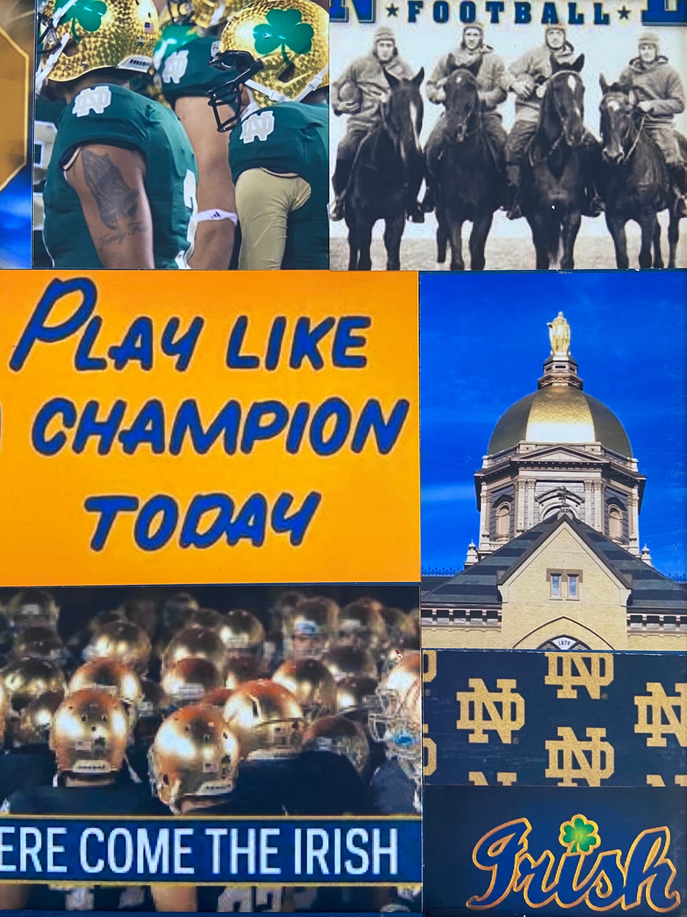 Notre Dame Football Notre dame wall art Notre dame Notre Etsy