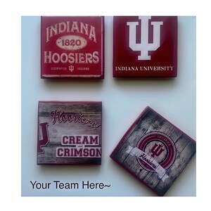 Indiana University-underlägg: Sportkonst-underlägg, set om 4