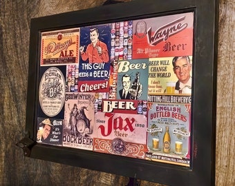 Home Bar Beer Sign: Vintage Pub Decor with Bottle Opener