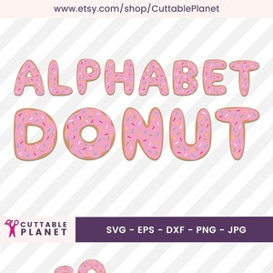 Alphabet donut svg, dxf, eps, png, jpg, Alphabet donut clip art, alphabet donut cuttable files