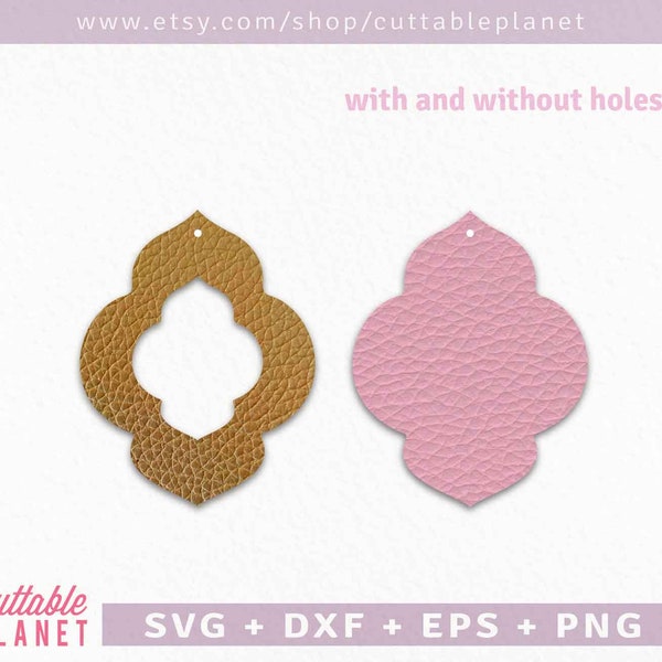 Moroccan earrings svg, dxf, eps, png, bohemian earrings template svg, instant download