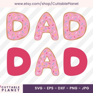 Donut dad svg, dxf, eps, png, jpg, donut dat t diseño de camisa, descarga instantánea