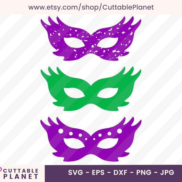 Masquerade mask Mardi Gras svg, dxf, eps, png, jpg, distressed mask svg