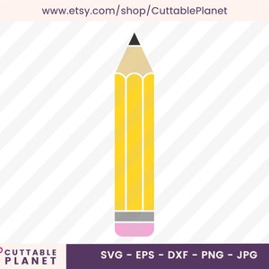 Escola de lápis svg, dxf, eps, png, jpg, clip art de lápis