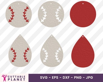 Baseball template earrings svg, dxf, eps, png, jpg, softball template earrings svg, dxf, eps, png, jpg