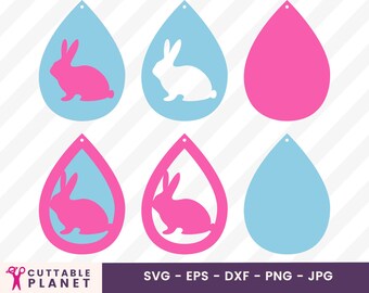 Download Rabbit Earrings Svg Etsy