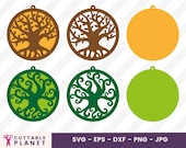 Three of life earring template svg, dxf, eps, png, three of life pendant