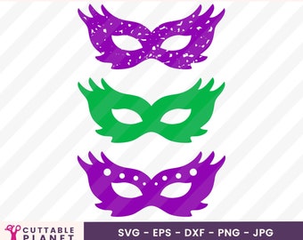 Masquerade mask Mardi Gras svg, dxf, eps, png, jpg, distressed mask svg