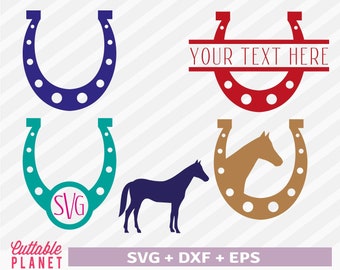 Horseshoe svg, horse svg, monogram horseshoe svg, horseshoe dxf, horse dxf, horseshoe eps,horseshoe ai