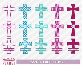 Cross svg, dxf, eps, cross monogram svg, christian cross svg, chevron cross svg