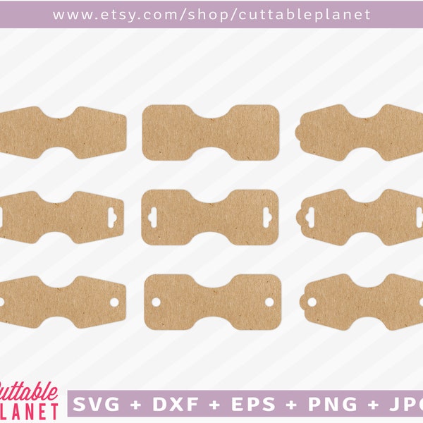 Necklace display cards, svg, dxf, eps, png, jpg, 9 folder over necklace displays, bracelet display cards