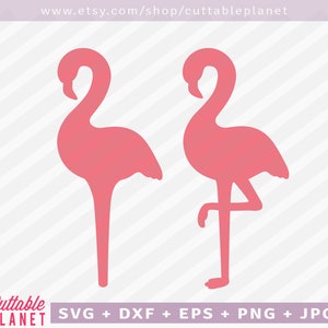 Flamingo cupcake topper svg, dxf, eps, png, descarga instantánea