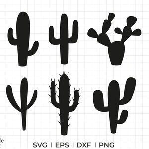 Cactus svg, cactus png, dxf, eps, saguaro cactus svg, cactus clipart, silueta de cactus, cricut cactus svg, cactus del desierto svg