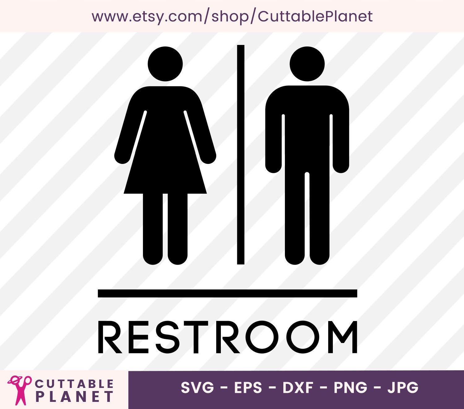 Restroom Sign Svg Dxf Eps Png Jpg Instant Download Women  Etsy UK