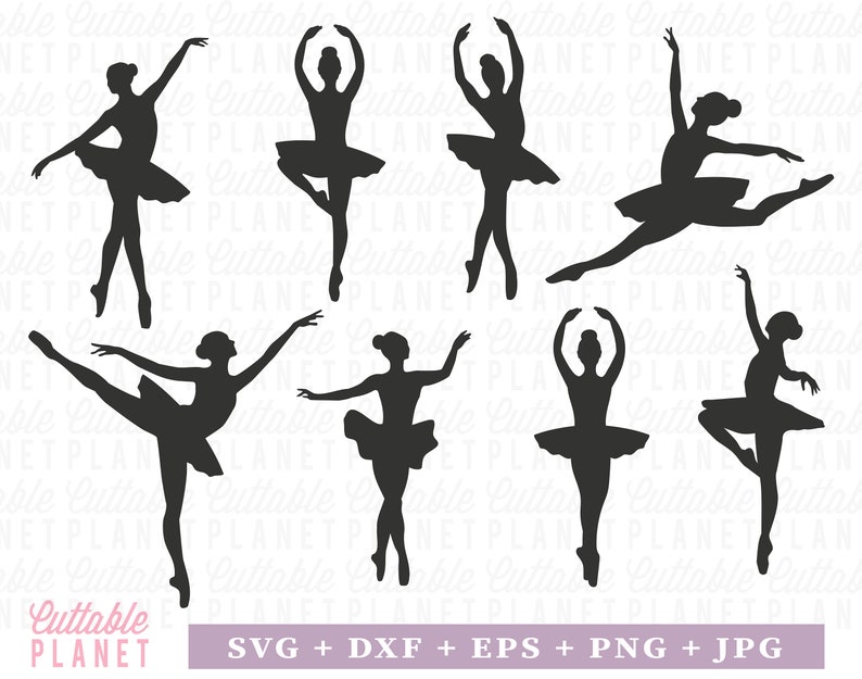 Ballerina svg bundle, ballerina svg, dxf, eps, png, jpg, ballerina dxf, ballerina art, ballerina clipart, ballet svg, dancer svg, image 1