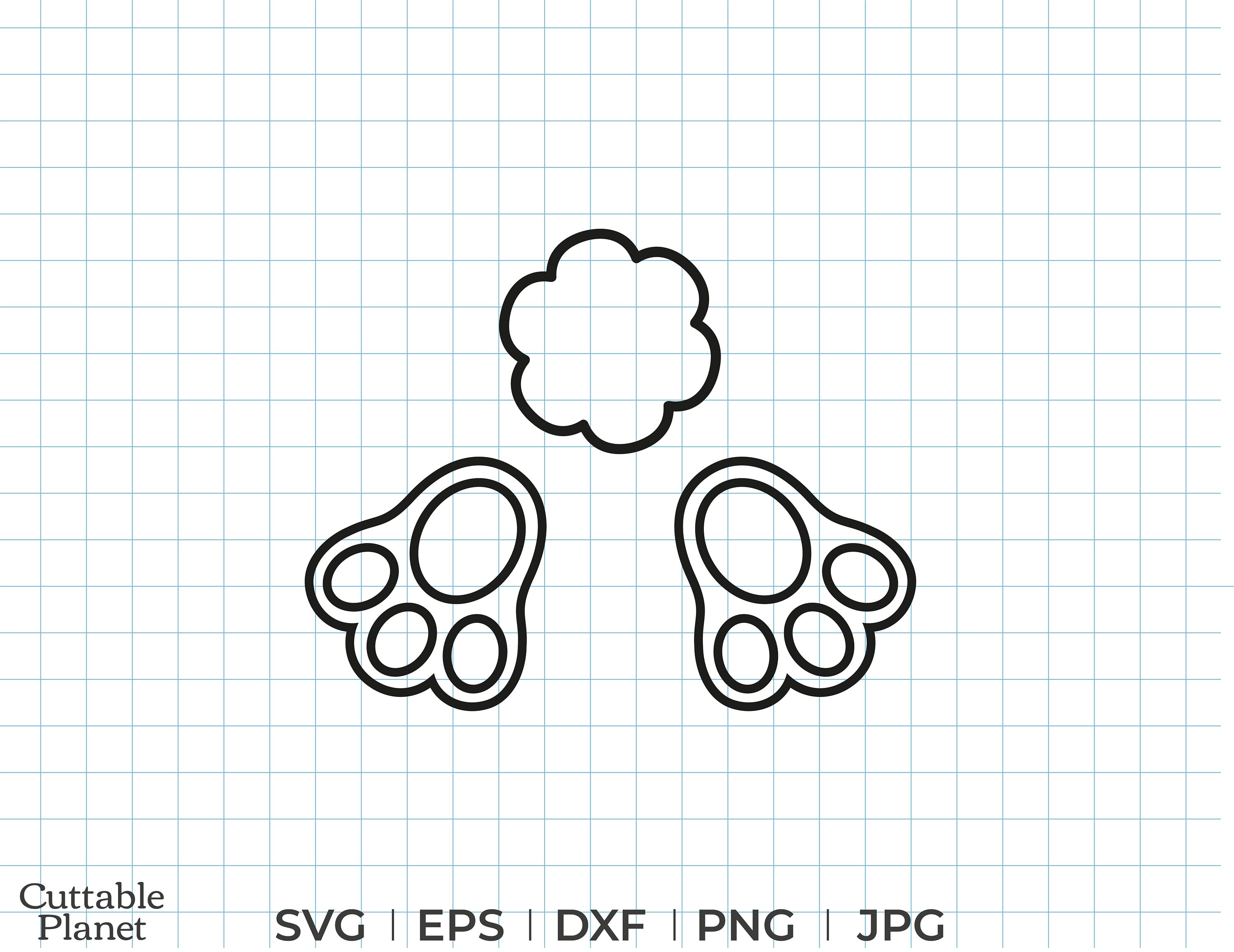 Bunny bum svg, back of bunny svg, bunny back svg, dxf, eps, png jpg, bunny bum clipart, bunny bum outline