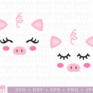 Cara de cerdo svg, dxf, eps, png, jpg, cara de cerdo png, lindo cerdo svg