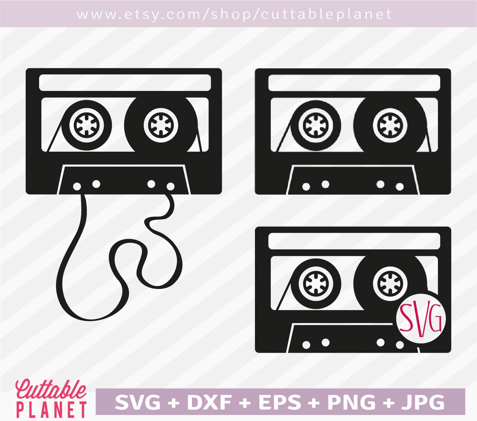 Cassette Tape Audio Svg Tape Svg Tape Dxf Tape Monogram Etsy